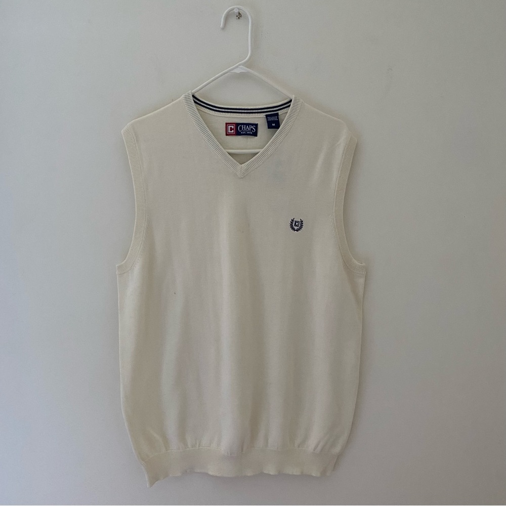 Cozy Season | Chaps | White Knit Vest